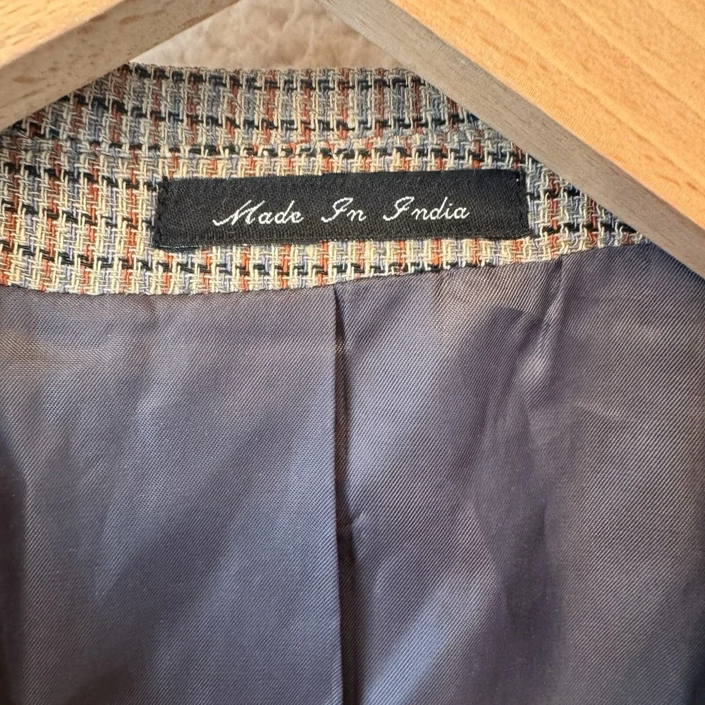 Vintage Savannah Silk‎ Blazer Mens 42L Brown Tweed Silk 2 Button Sports Coat